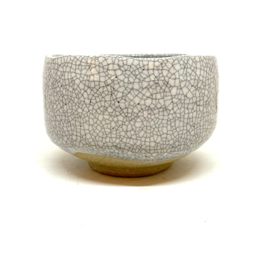 Matcha Bowl  - Grey Crackle -