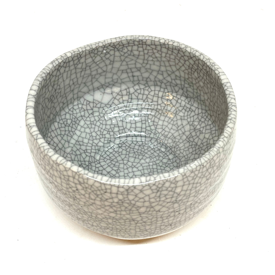 Matcha Bowl  - Grey Crackle -