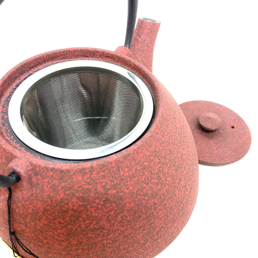 Cast Iron Teapot -  Slanted - Red - 1.2 L - 601M BRN