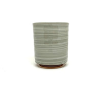 Japanese Tea Cup - Brush Marks - Grey