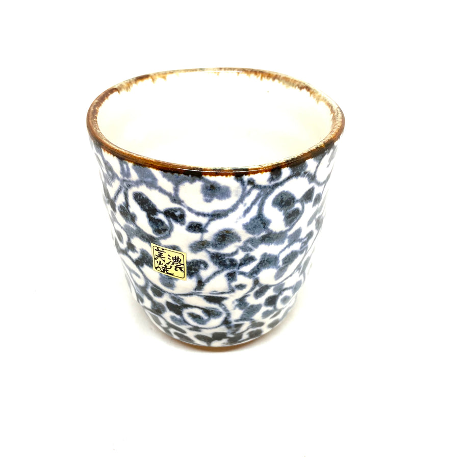 Japanese Tea Cup - Blue Arabesque